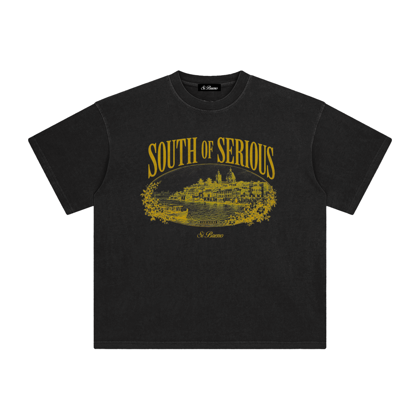 South of Serious Vintage Oval Baja Washed Tee