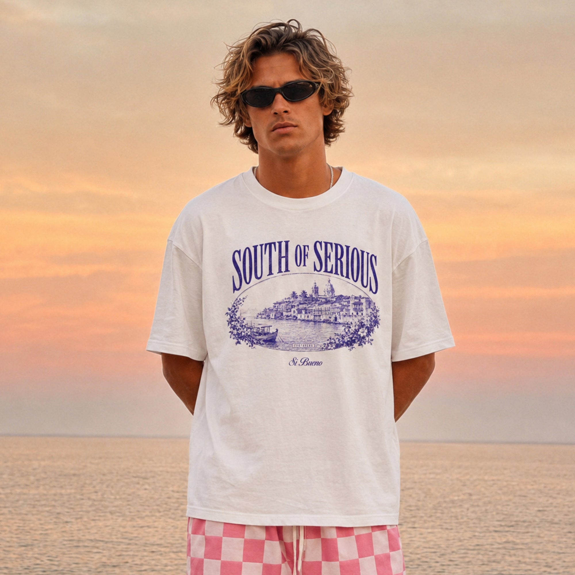 South of Serious Vintage Oval Baja Washed Tee